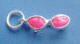 sterling silver pink enamel sunglasses charm