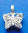 petite sterling silver rhinestone butterfly charm