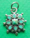 sterling silver turquoise enamel snowflake charm