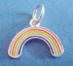 sterling silver multi-color enamel rainbow charm