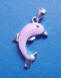 sterling silver pink enamel dolphin