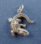 sterling silver 3-d alligator charm