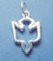 sterling silver dove charm