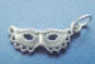 sterling silver masquerade mardi gras mask charm