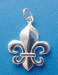 sterling silver fleur de leis charm