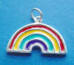 sterling silver multi-color enamel rainbow charm