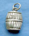 sterling silver wine barrel charm