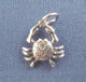 sterling silver crab charm