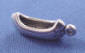 sterling silver 3-d canoe charm