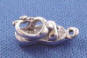 small 3-d sterling silver beach sandal charm