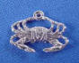 sterling silver crab charm