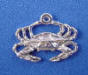 sterling silver crab charm