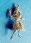 sterling silver 3-d hula dancer charm