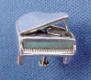 sterling silver 3-d grand piano charm