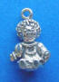 sterling silver 3-D girl rag doll charm