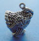 sterling silver 3-D turkey charm