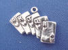 sterling silver royal flush cards charm