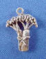 sterling silver 3-d celery stalk charm