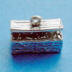 sterling silver 3-d treasure chest charm