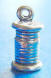 sterling silver spool of thread charm