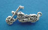 sterling silver 3-d motorcycle chopper charm
