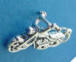 sterling silver 3-d motorcycle chopper charm