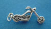 sterling silver 3-d motorcycle chopper charm