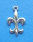 sterling silver fleur de leis charm