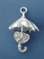 sterling silver me and u wedding umbrella charm