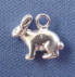 sterling silver 3-d bunny rabbit charm