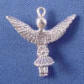 sterling silver 3-d mardi gras indian eagle dancer new orleans wedding cake charm