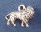 sterling silver 3-d lion charm