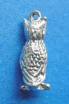 sterling silver 3-d owl charm