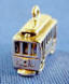 sterling silver 3-d streetcar charm