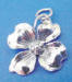 sterling silver dogwood charm