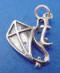 sterling silver kite charm