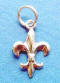 sterling silver fleur de leis charm