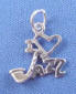 sterling silver i love jazz charm