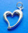 sterling silver heart charm