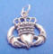 sterling silver claddagh heart in hands charm