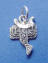 sterling silver cowboy saddle charm