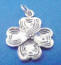 sterling silver dogwood charm