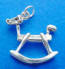 sterling silver rocking horse charm