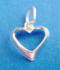 sterling silver single heart charm