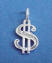 sterling silver dollar sign charm