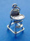 sterling silver baby high chair charm