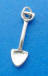 sterling silver shovel charm