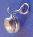 sterling silver peach charm