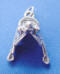 sterling silver cowboy saddle charm