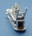 sterling silver 3-d riverboat charm